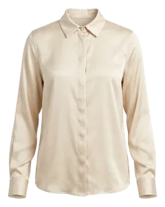 Satinbluse Ecru